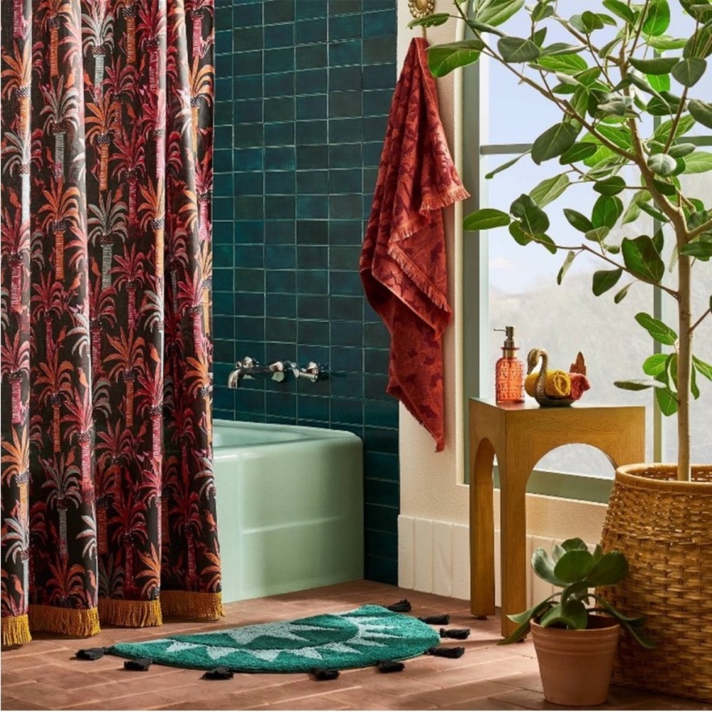 JUNGALOW X OPALHOUSE NEW palm on Blake street shower curtain